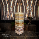 Aqua Onyx Small Square Crystal Table Lamp #52 - Table Lamp