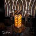 Aqua Onyx Small Square Crystal Table Lamp #56 - Table Lamp