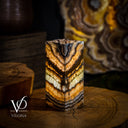 Aqua Onyx Square Table Lamp (Live Edge #2) - Table Lamp