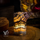 Aqua Onyx Square Table Lamp (Live Edge #2) - Table Lamp