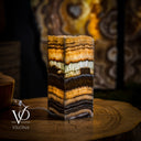 Aqua Onyx Square Table Lamp (Live Edge #3) - Table Lamp