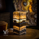 Aqua Onyx Square Table Lamp (Live Edge #3) - Table Lamp