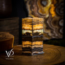 Aqua Onyx Square Table Lamp (Live Edge #3) - Table Lamp