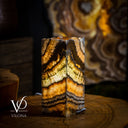 Aqua Onyx Square Table Lamp (Live Edge #4) - Table Lamp