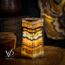 Aqua Onyx Square Table Lamp (Live Edge #5) - Table Lamp