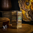Aqua Onyx Square Table Lamp (Live Edge #5) - Table Lamp