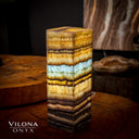 Aqua Onyx Square Table Lamp (Small #58) - Table Lamp