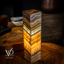 Aqua Onyx Square Table Lamp (Small #60) - Table Lamp