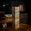 Aqua Onyx Square Table Lamp (Small #60) - Table Lamp