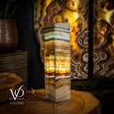 Aqua Onyx Square Table Lamp (Small #61) - Table Lamp