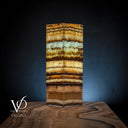 Aqua Onyx Square Table Lamp (Small #62) - Table Lamp