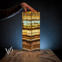 Aqua Onyx Square Table Lamp (Small #62) - Table Lamp