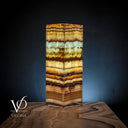 Aqua Onyx Square Table Lamp (Small #62) - Table Lamp