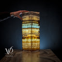 Aqua Onyx Square Table Lamp (Small #63) - Table Lamp