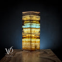 Aqua Onyx Square Table Lamp (Small #63) - Table Lamp