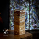 Aqua Onyx Square Table Lamp (Small #67) - Table Lamp