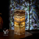 Aqua Onyx Square Table Lamp (Small #67) - Table Lamp