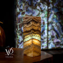 Aqua Onyx Square Table Lamp (Small #68) - Table Lamp