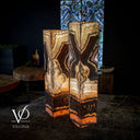 Aqua Raspberry Onyx Crystal (Floor Lamp Pair #9) - Floor