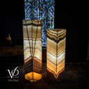 Aqua Snow Onyx Crystal (Floor Lamp Pair #10) - Floor Lamp