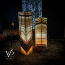 Aqua Snow Onyx Crystal (Floor Lamp Pair #10) - Floor Lamp