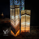 Aqua Snow Onyx Crystal (Floor Lamp Pair #10) - Floor Lamp