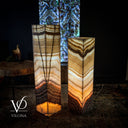 Aqua Snow Onyx Crystal (Floor Lamp Pair #10) - Floor Lamp