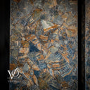 High end illuminated stone wall art blue onyx