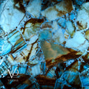 Argentina Blue Onyx stone mosaic wall panel detail