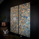 Stone wall art blue onyx