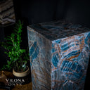 Argentina Blue Onyx (Square Floor Lamp #4)