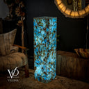 Argentina Blue Onyx Floor Lamp - 47" Tall, 12"x 12" Square (Medium #6)