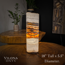 Banded Ice Onyx Table Lamp #1 - Decor