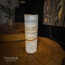Banded Ice Onyx Table Lamp #1 - Decor