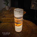 Banded Ice Onyx Table Lamp #1 - Decor