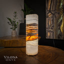Banded Ice Onyx Table Lamp #1 - Decor