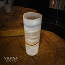 Banded Ice Onyx Table Lamp #1 - Decor