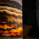 Banded Ice Onyx Table Lamp #1 - Decor