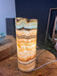 Custom Aqua Live Edge Drop Down Pendant Light Fixture (M.H)