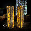 Exotic Golden Cloud Onyx Floor Lamp (Floor Lamp #3) - Floor