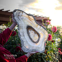 Exotic White Ice Onyx Bowl #1 - Stone Bowl