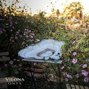 Exotic White Ice Onyx Bowl #1 - Stone Bowl