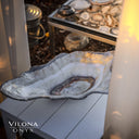 Exotic White Ice Onyx Bowl #1 - Stone Bowl