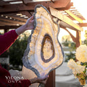 Exotic White Ice Onyx Bowl #1 - Stone Bowl