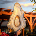 Exotic White Ice Onyx Bowl #1 - Stone Bowl