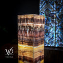 Golden Cloud Onyx Floor Lamp (Exotic Dragon Eye #1) - Floor