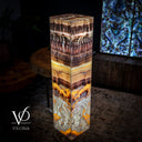 Golden Cloud Onyx Floor Lamp (Exotic Dragon Eye #1) - Floor