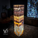 Golden Cloud Onyx Floor Lamp (Exotic Dragon Eye #1) - Floor