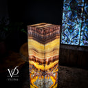 Golden Cloud Onyx Floor Lamp (Exotic Dragon Eye #2) - Floor