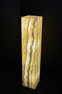 Golden Cloud Large (Tower) Onyx Crystal Floor Lamp - Vilona Onyx